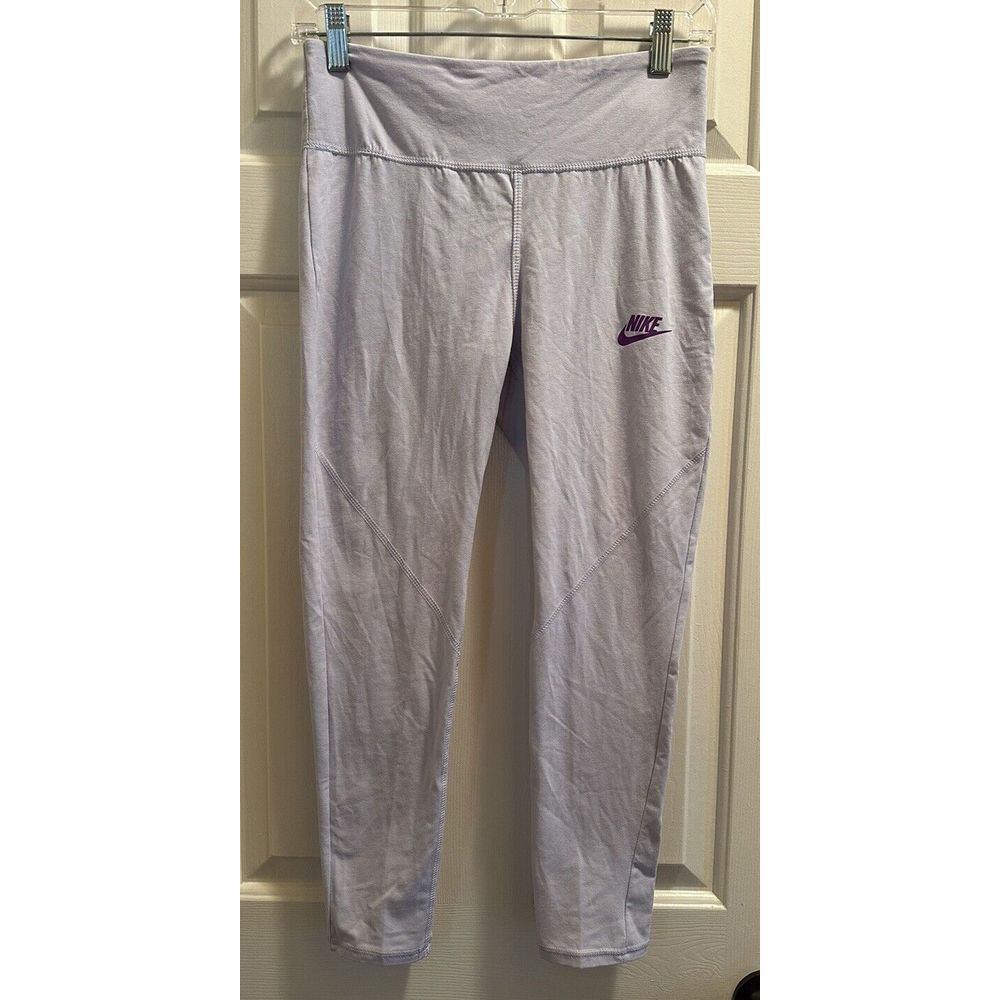 Nike Sportswear Big Kids' (Girls') High-Waisted Leggings Lavender Sz Large NWT